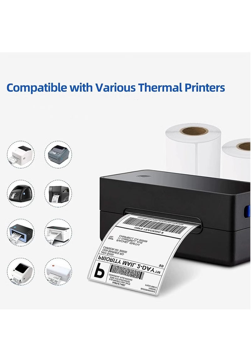 ورق ملصقات الشحن الحراري 100 * 150 مم (4 * 6 بوصة) ملصق ملصق حراري 300 قطعة - Image 4